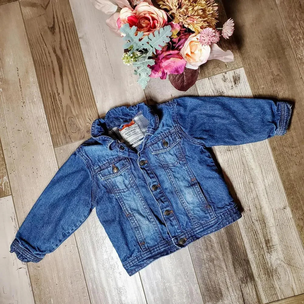 Mayoral Trade Made Blue 100% Denim Jacket Toddler Boys Size 18M